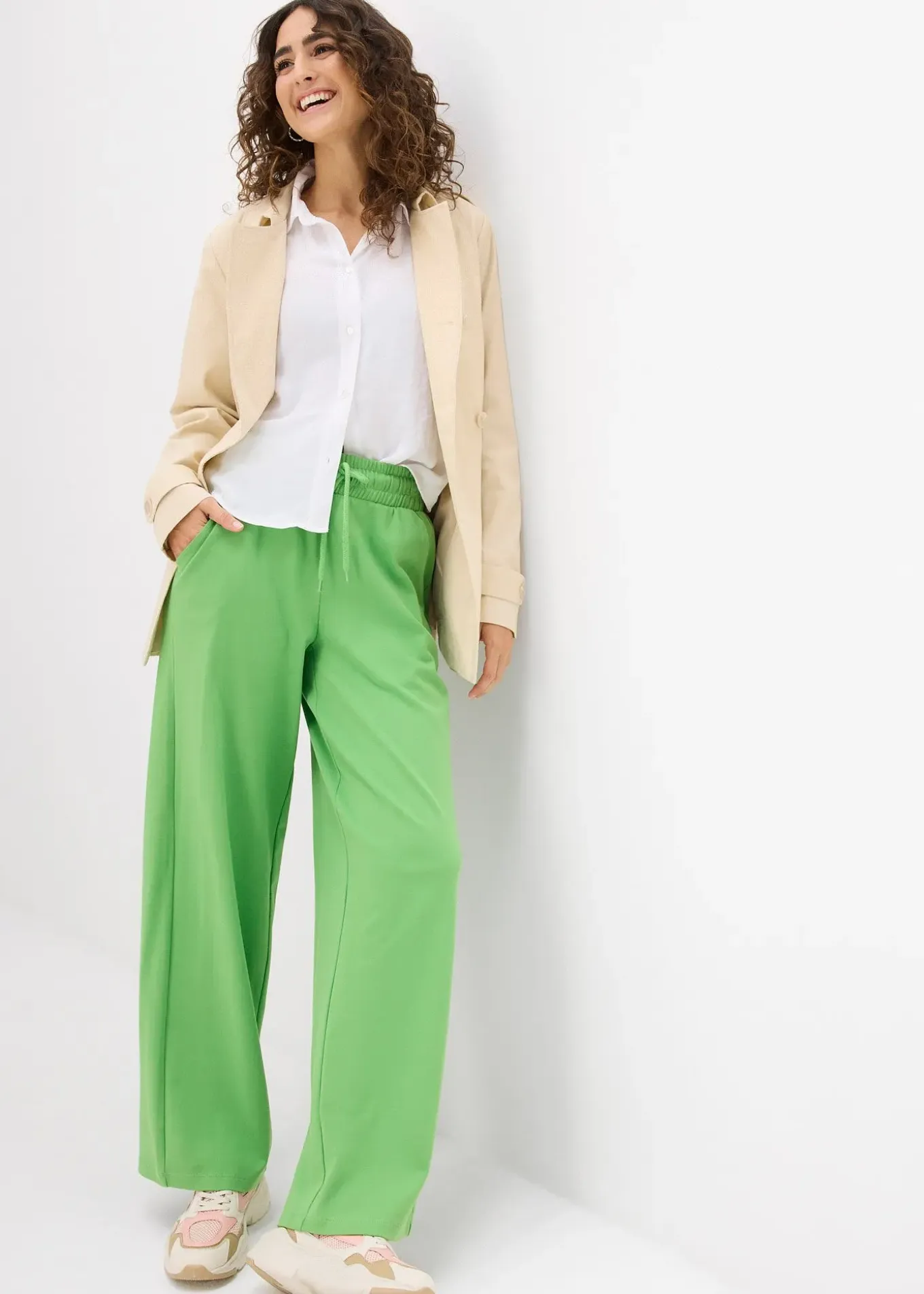 Pantalon en jersey interlock
