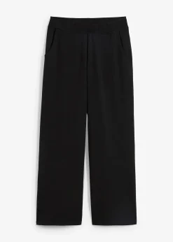 Pantalon en jersey milano à taille élastiquée