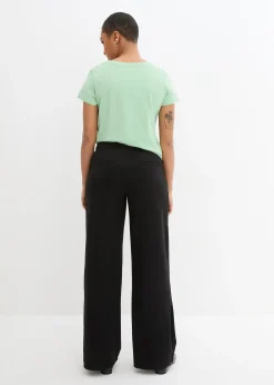 Pantalon en jersey milano à taille élastiquée