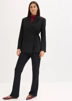 Pantalon en jersey milano à taille élastiquée