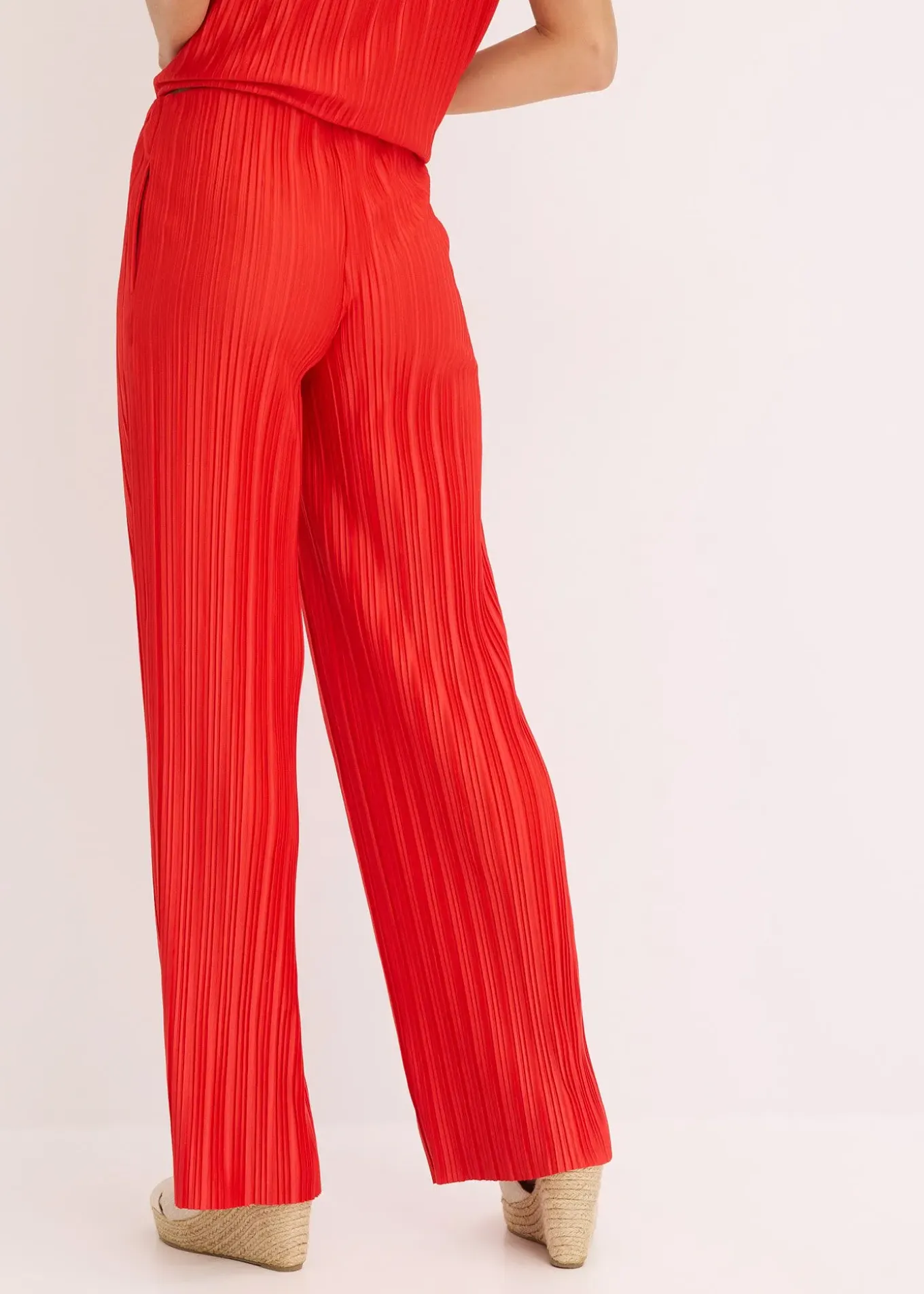 Pantalon en jersey plissé