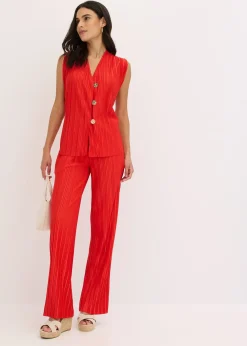 Pantalon en jersey plissé