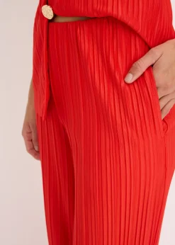 Pantalon en jersey plissé