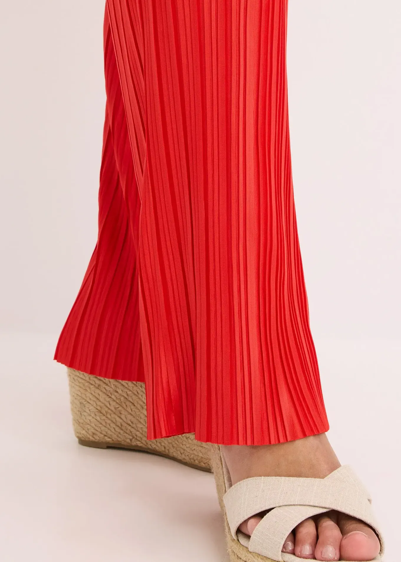 Pantalon en jersey plissé