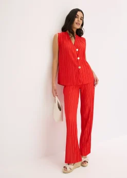 Pantalon en jersey plissé