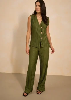 Pantalon en jersey plissé