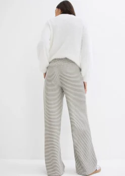 Pantalon en jersey rayé avec cordon de serrage, coton majoritaire