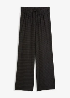 Pantalon en jersey rayé avec cordon de serrage, coton majoritaire