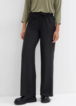 Pantalon en jersey rayé avec cordon de serrage, coton majoritaire