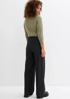 Pantalon en jersey rayé avec cordon de serrage, coton majoritaire