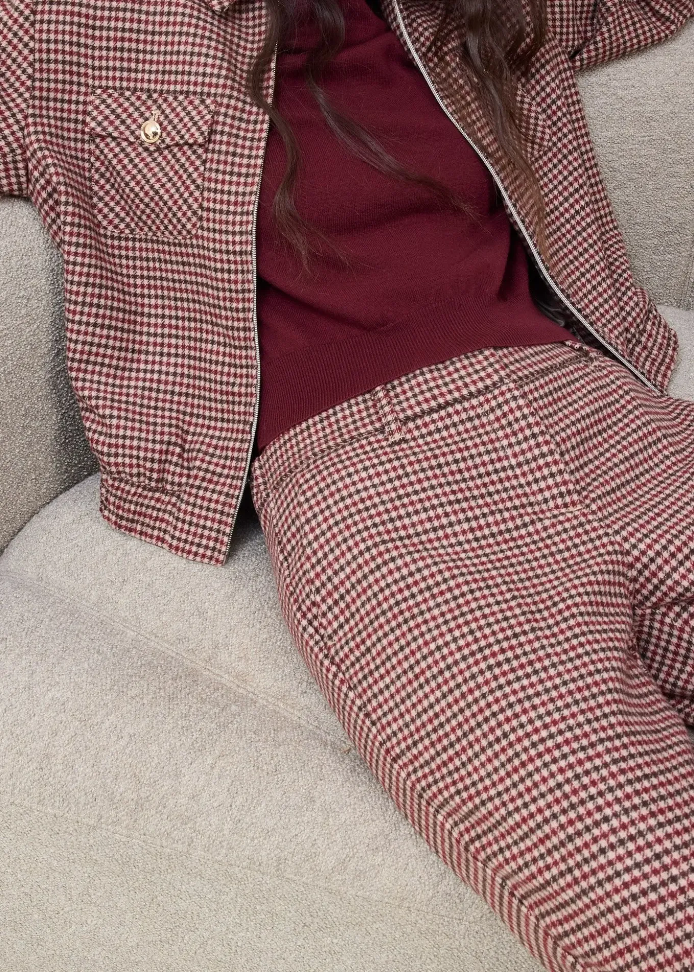 Pantalon en laine majoritaire