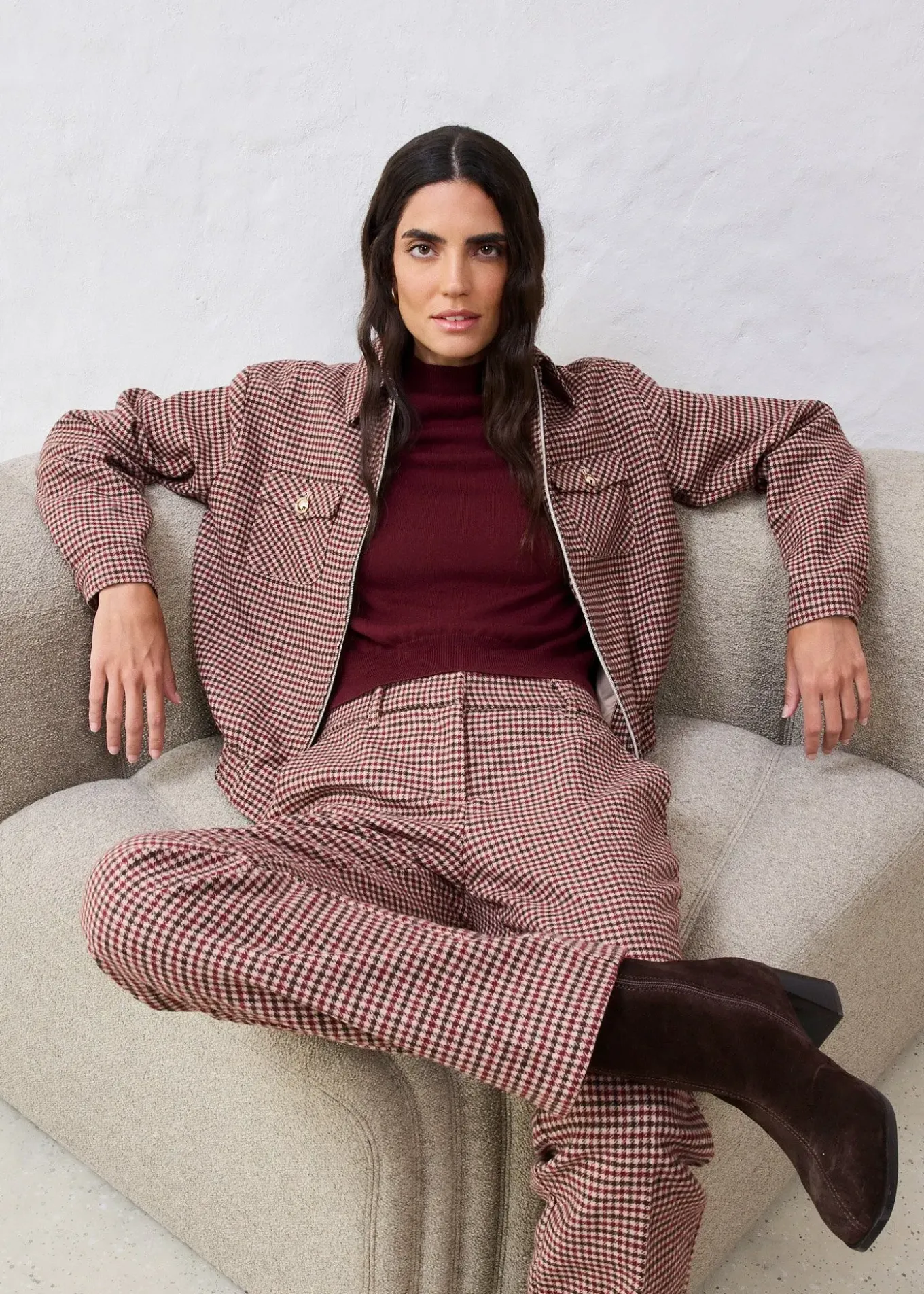 Pantalon en laine majoritaire