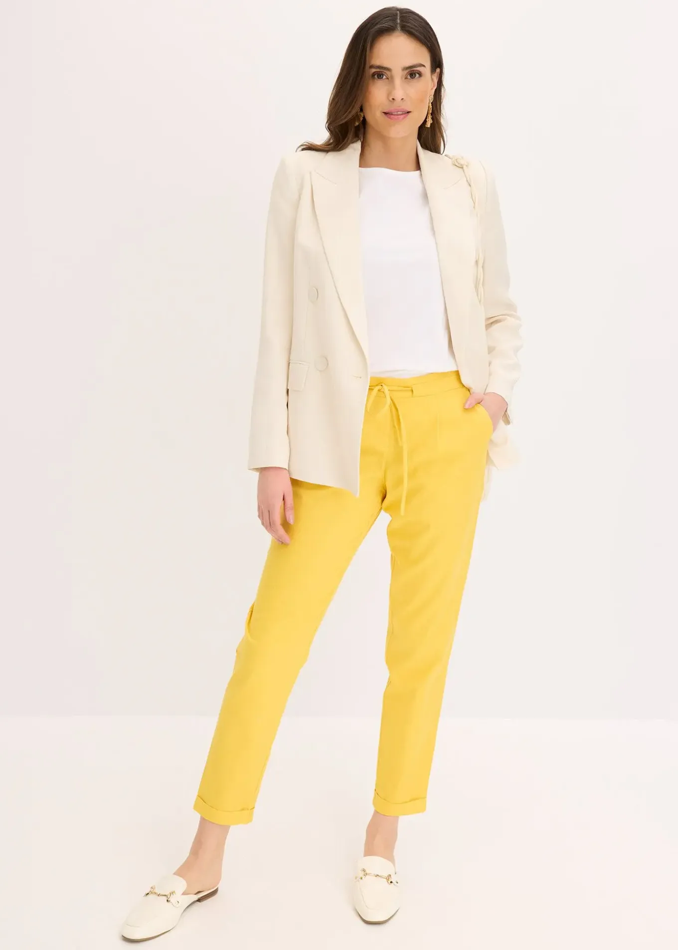 Pantalon en lin mélangé