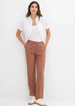 Pantalon en lin mélangé