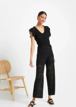 Pantalon en maille taille extensible