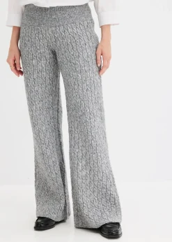 Pantalon en maille torsadée