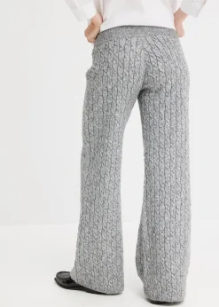 Pantalon en maille torsadée