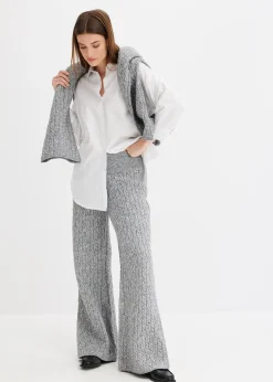 Pantalon en maille torsadée