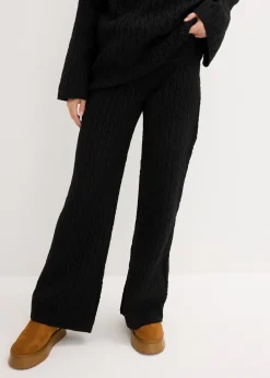 Pantalon en maille torsadée