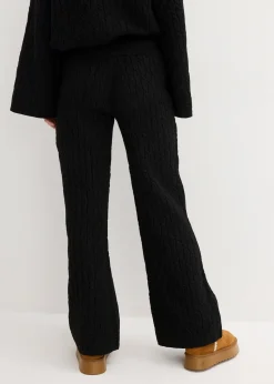 Pantalon en maille torsadée