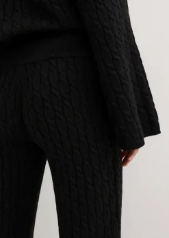 Pantalon en maille torsadée