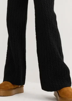 Pantalon en maille torsadée