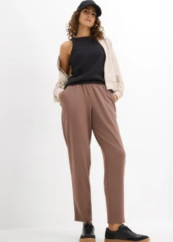 Pantalon en néoprène à taille élastiquée