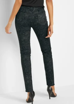 Pantalon en twill à imprimé raffiné