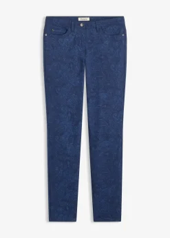 Pantalon en twill à imprimé raffiné