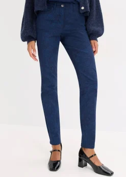 Pantalon en twill à imprimé raffiné