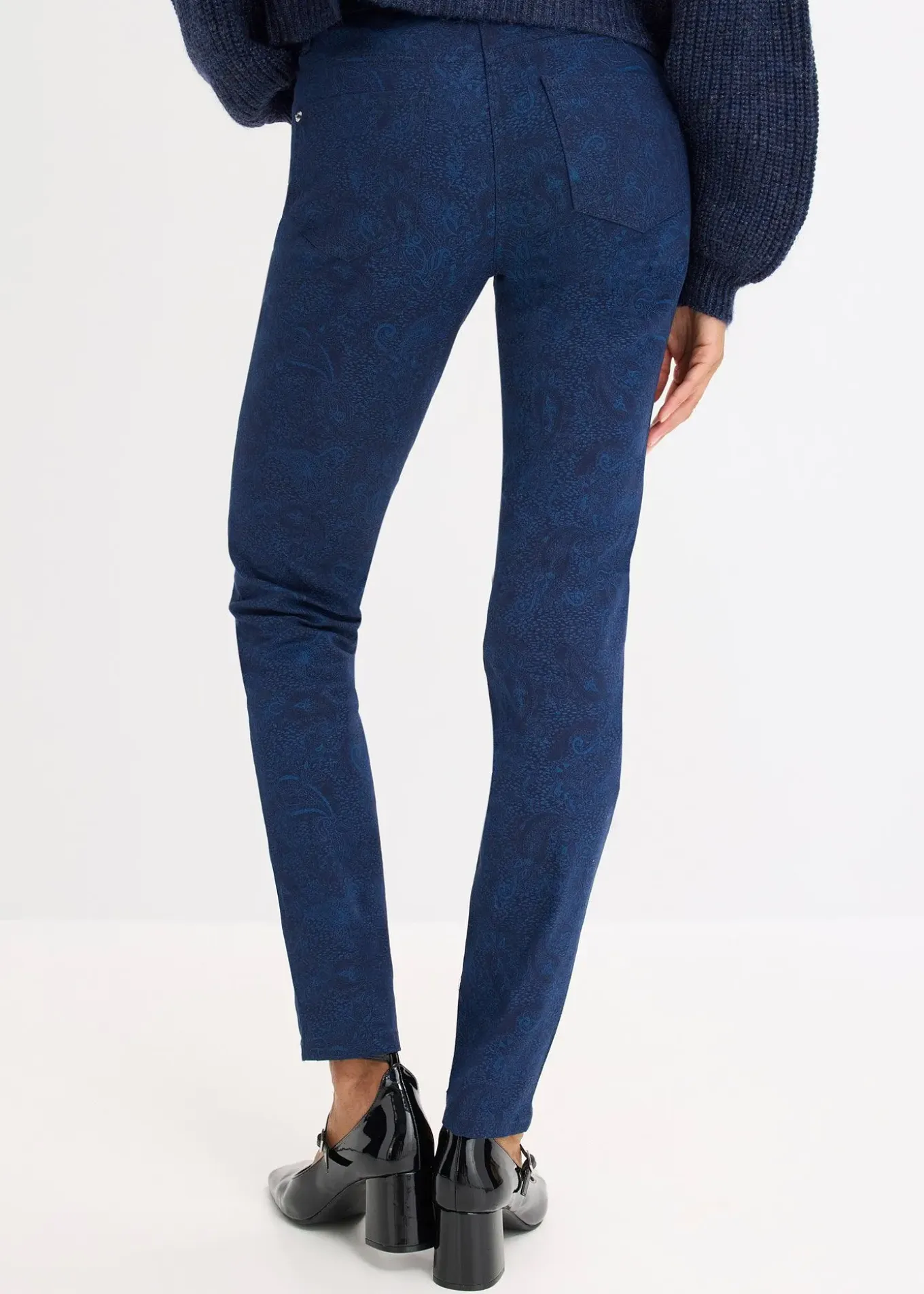 Pantalon en twill à imprimé raffiné