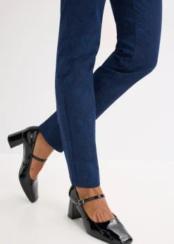 Pantalon en twill à imprimé raffiné