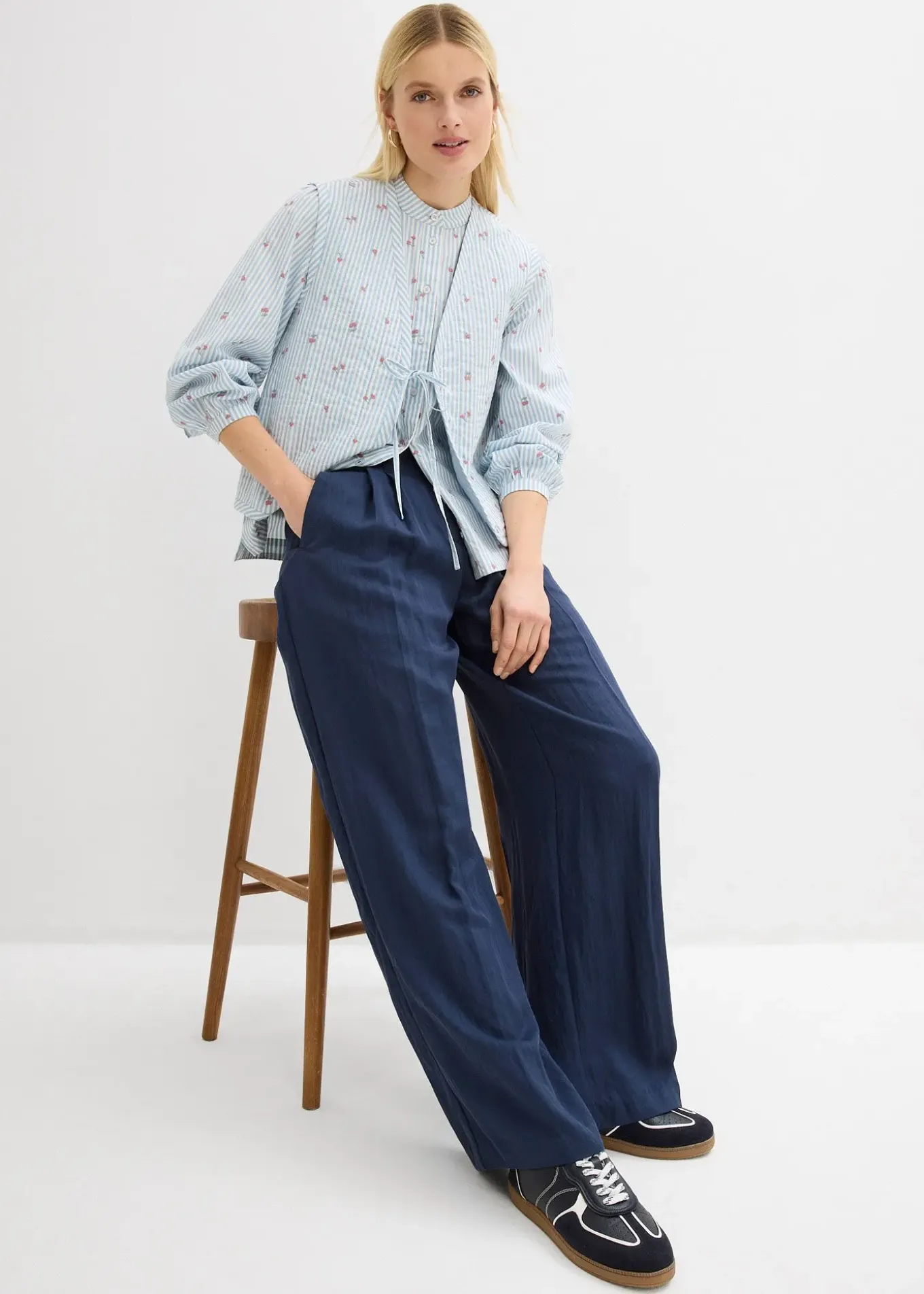 Pantalon en twill à taille réglable