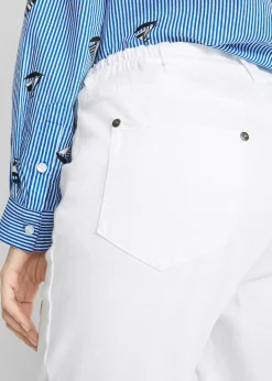 Pantalon en twill à taille élastiquée