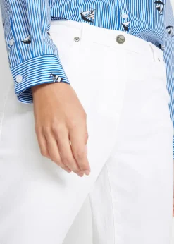 Pantalon en twill à taille élastiquée