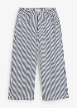 Pantalon en twill à taille élastiquée