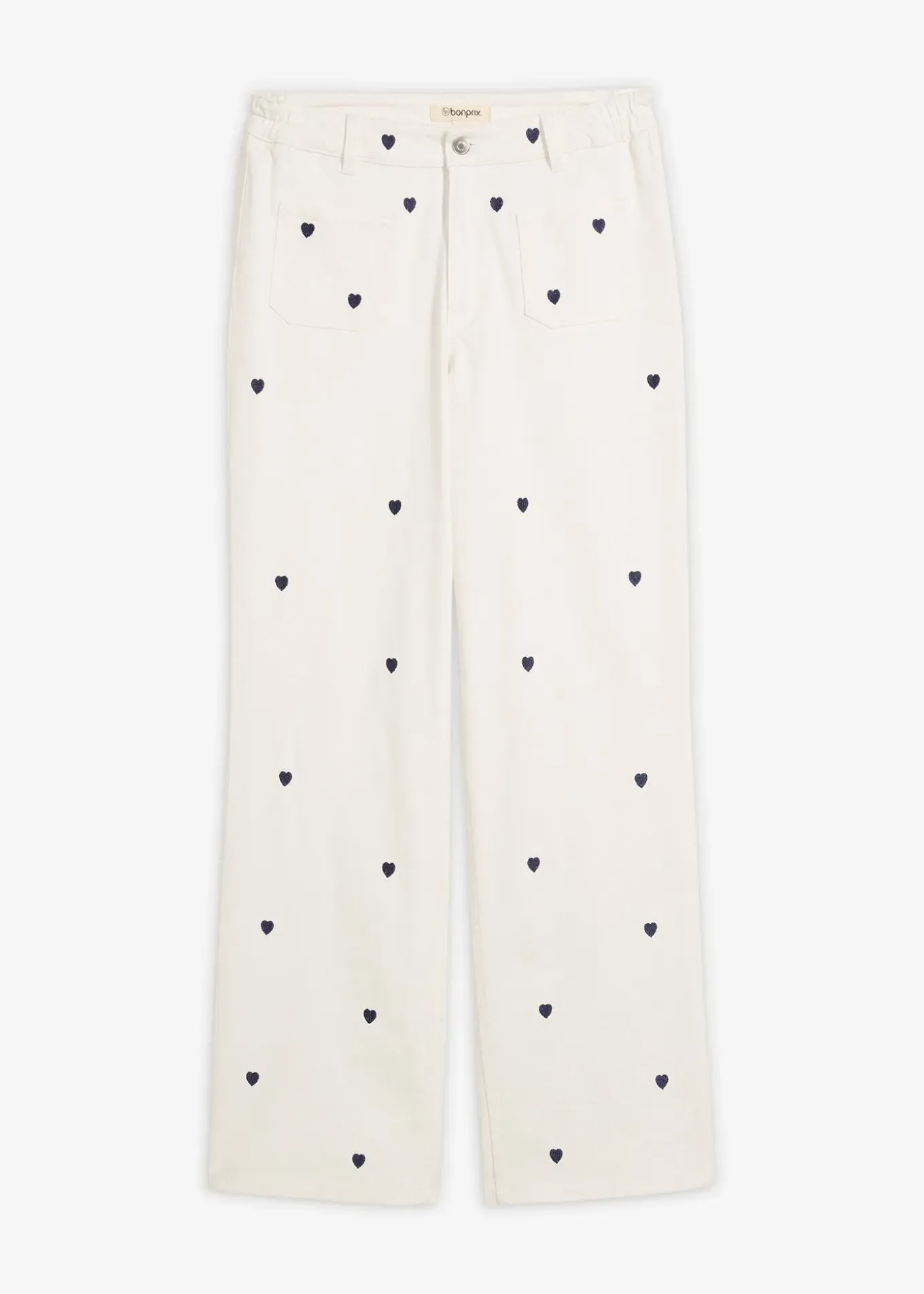 Pantalon en twill avec broderies