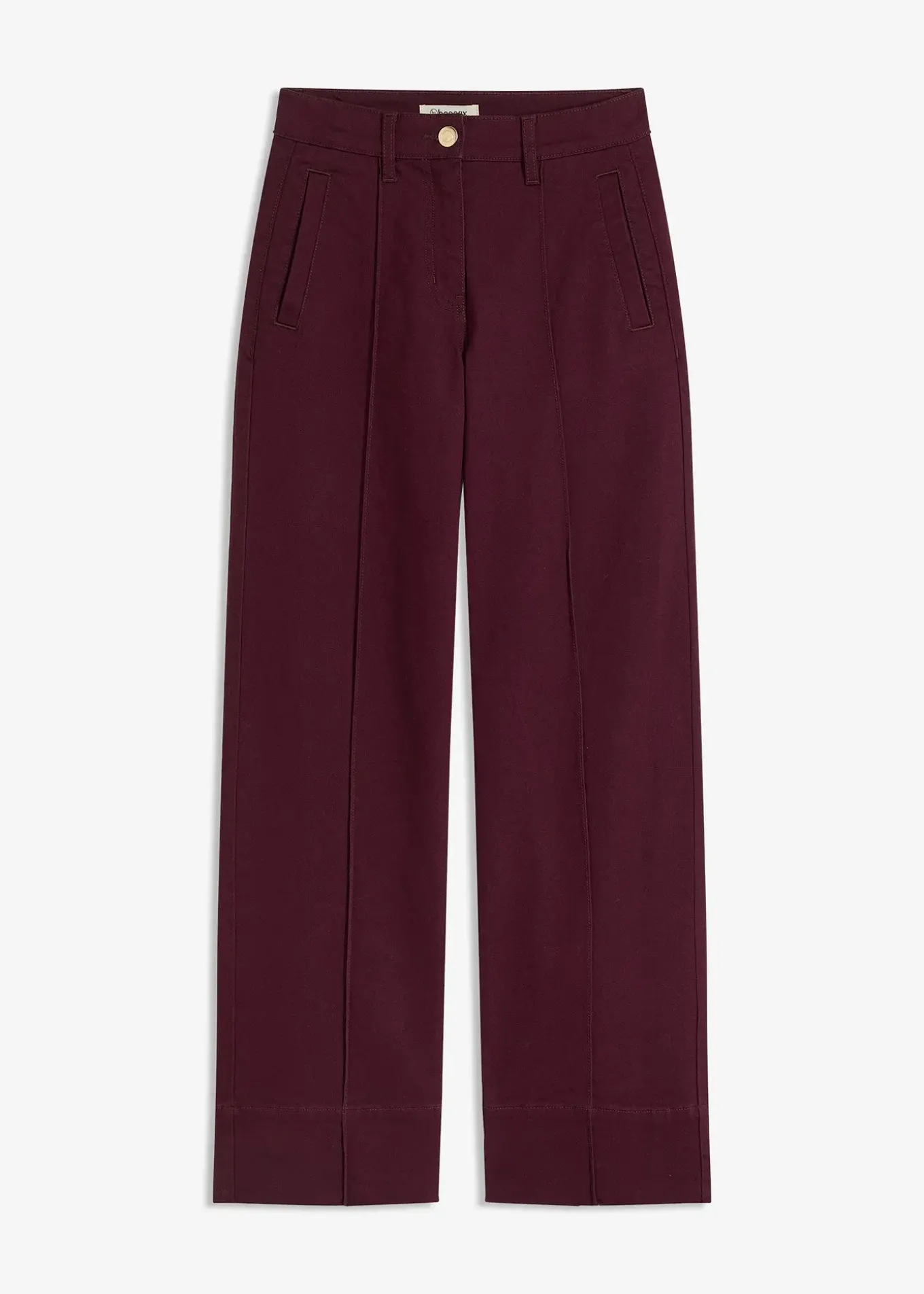 Pantalon en twill avec passepoil et poches raglan