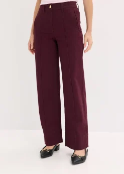 Pantalon en twill avec passepoil et poches raglan
