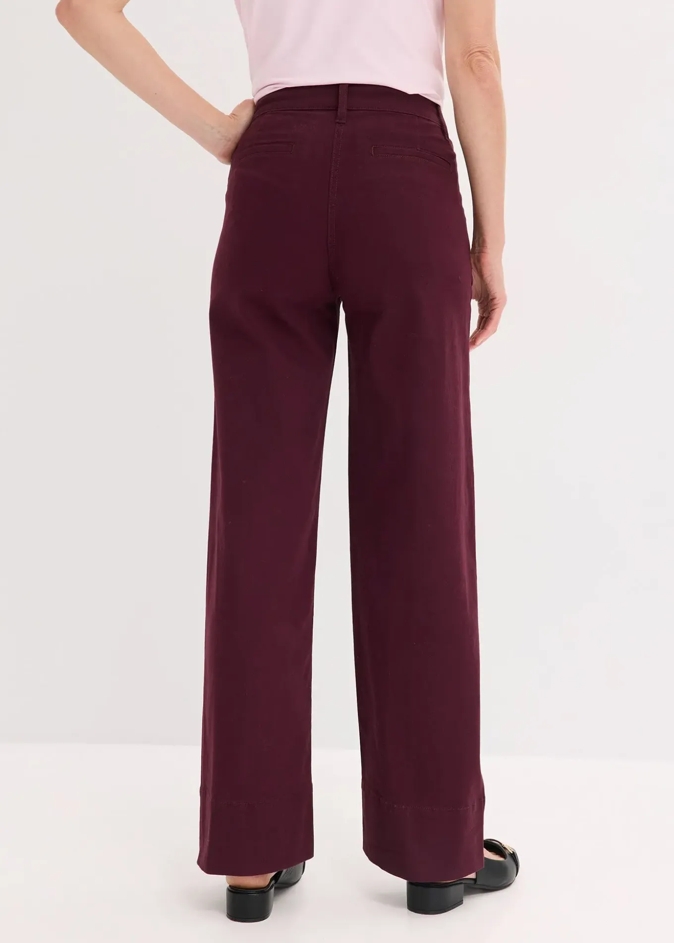 Pantalon en twill avec passepoil et poches raglan