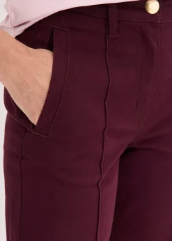 Pantalon en twill avec passepoil et poches raglan