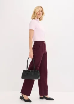 Pantalon en twill avec passepoil et poches raglan