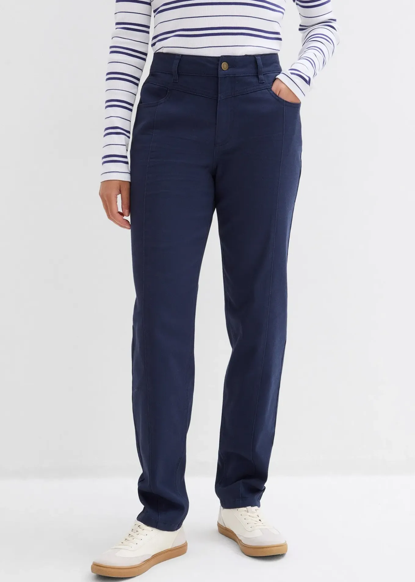 Pantalon en twill coton élasthanne