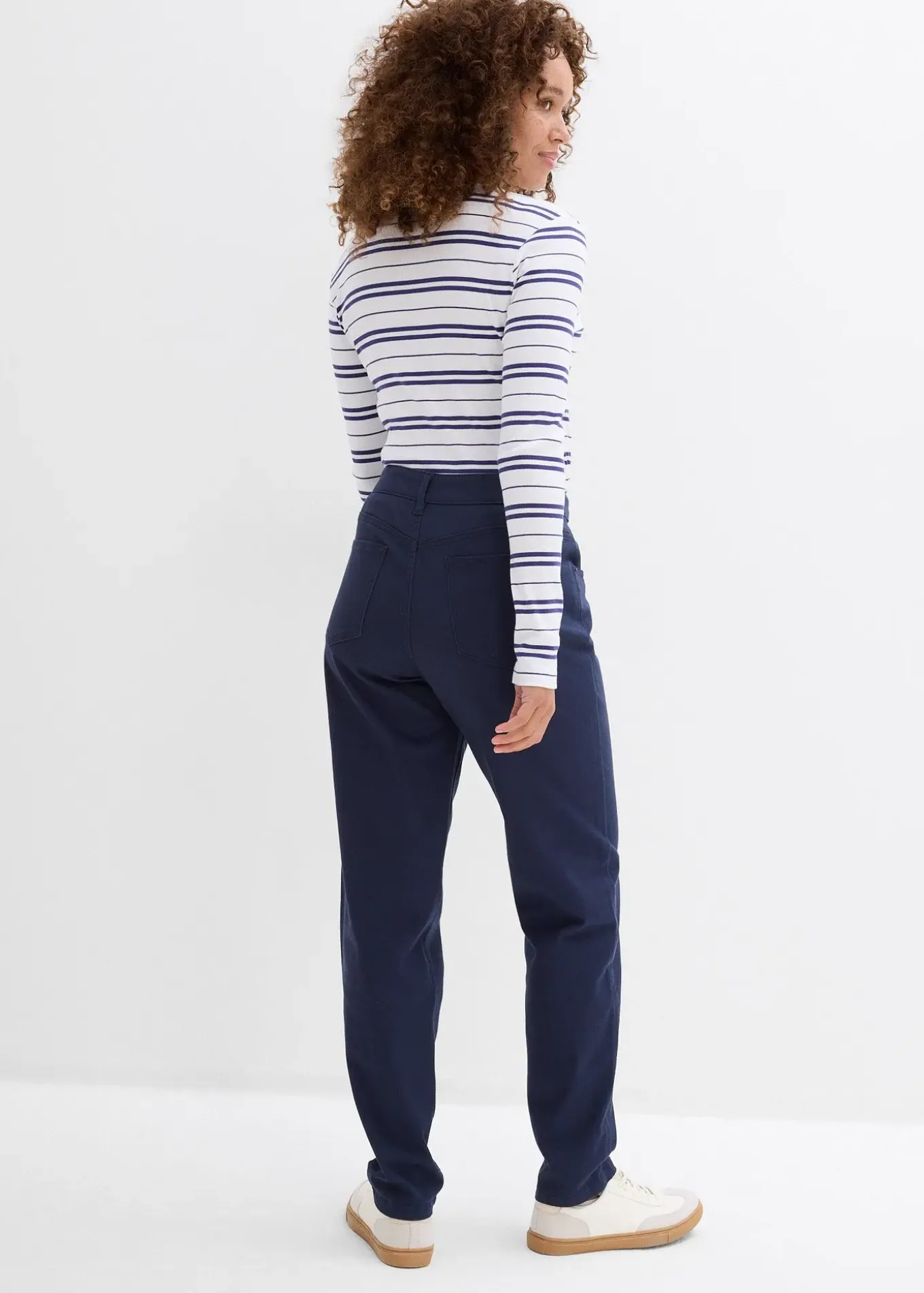 Pantalon en twill coton élasthanne