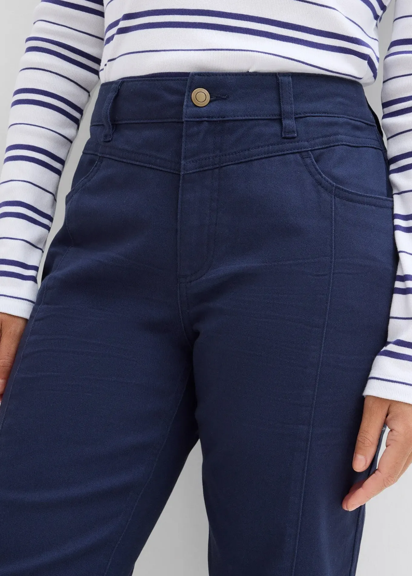 Pantalon en twill coton élasthanne