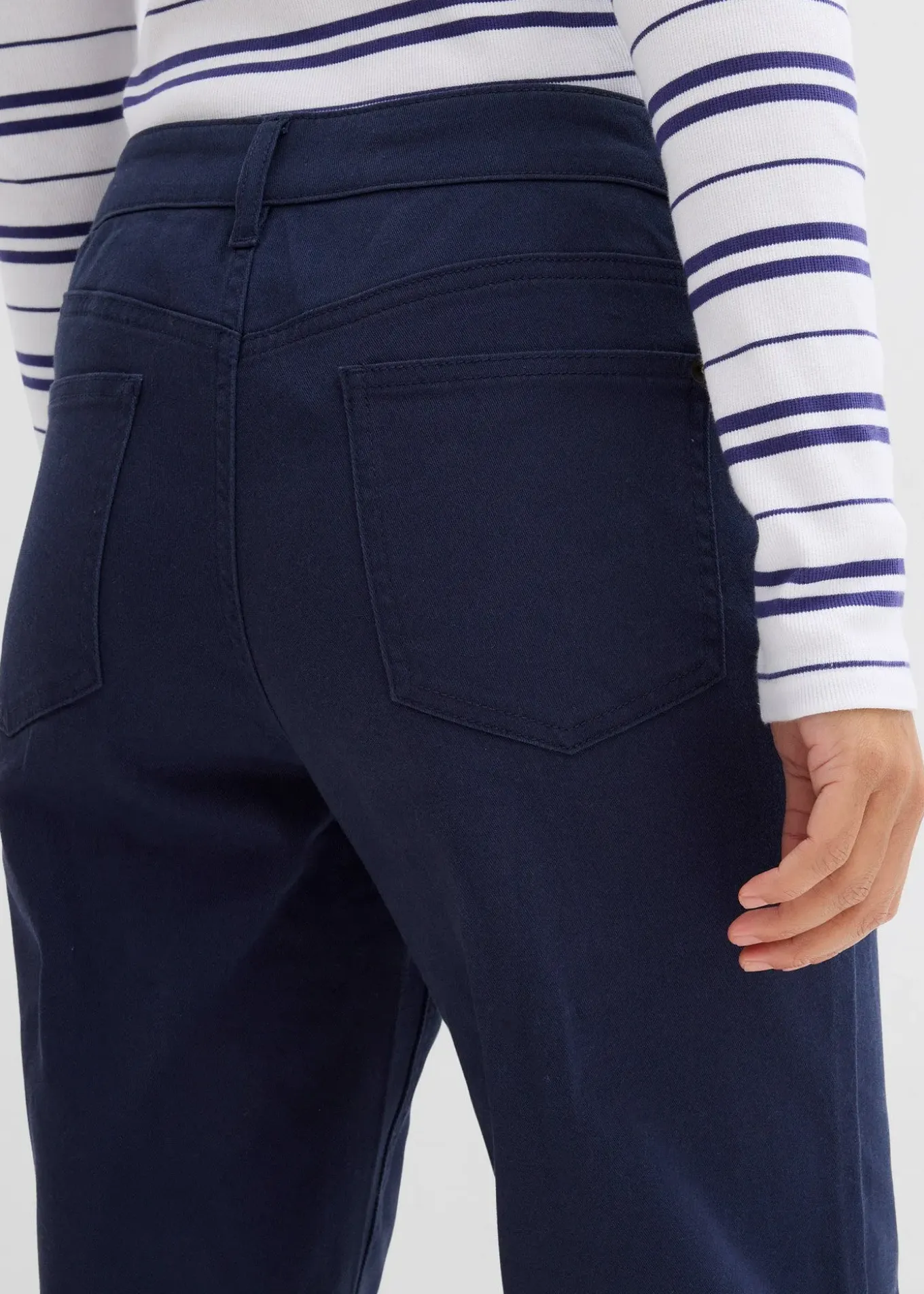Pantalon en twill coton élasthanne