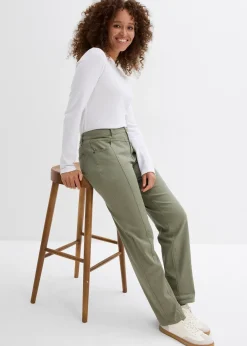 Pantalon en twill coton élasthanne