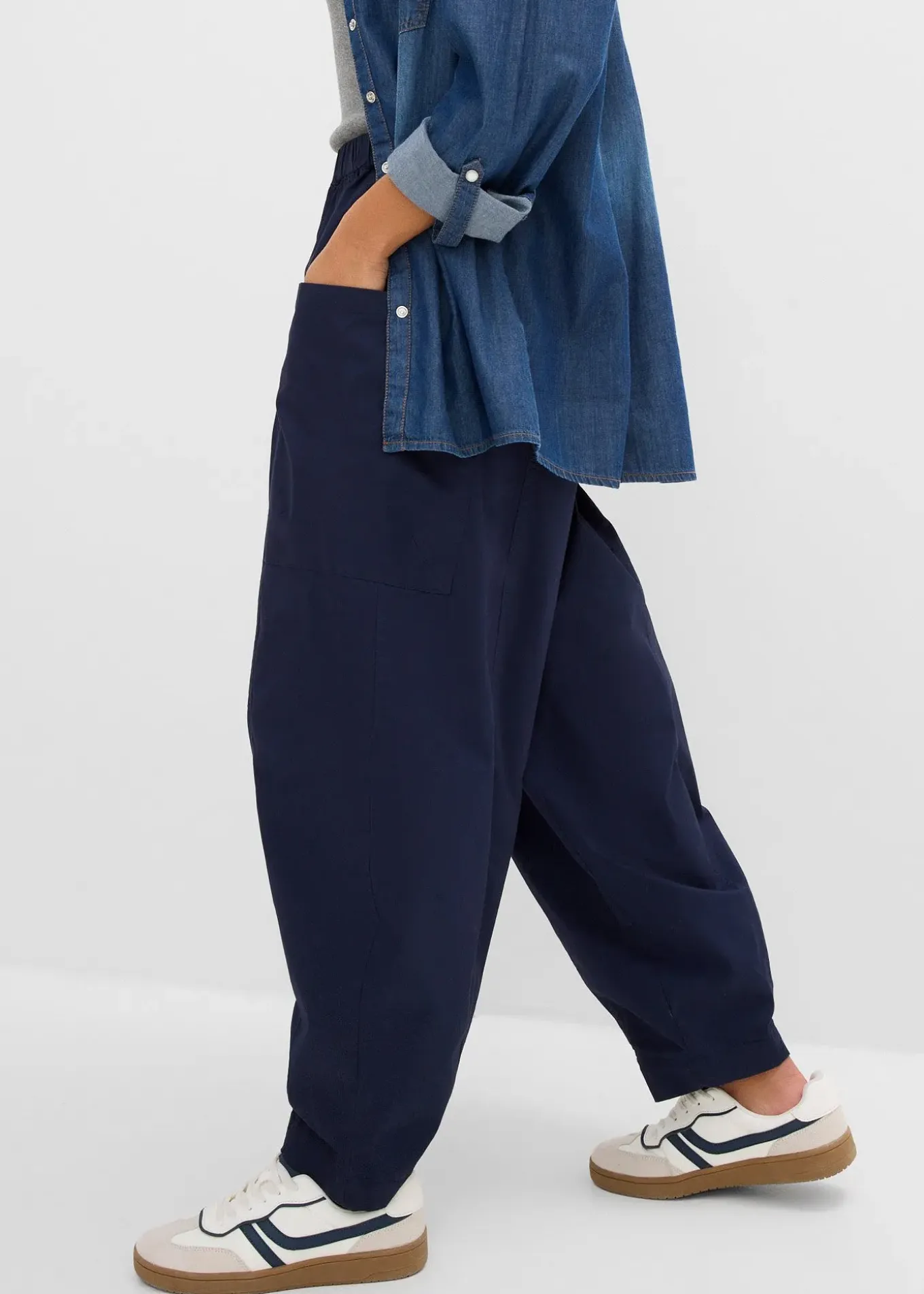 Pantalon en twill de coton extensible