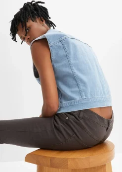 Pantalon en twill de coton extensible