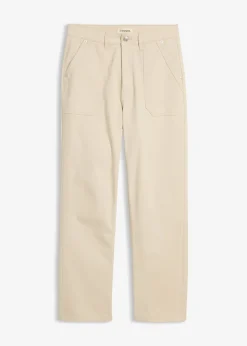 Pantalon en twill raccourci